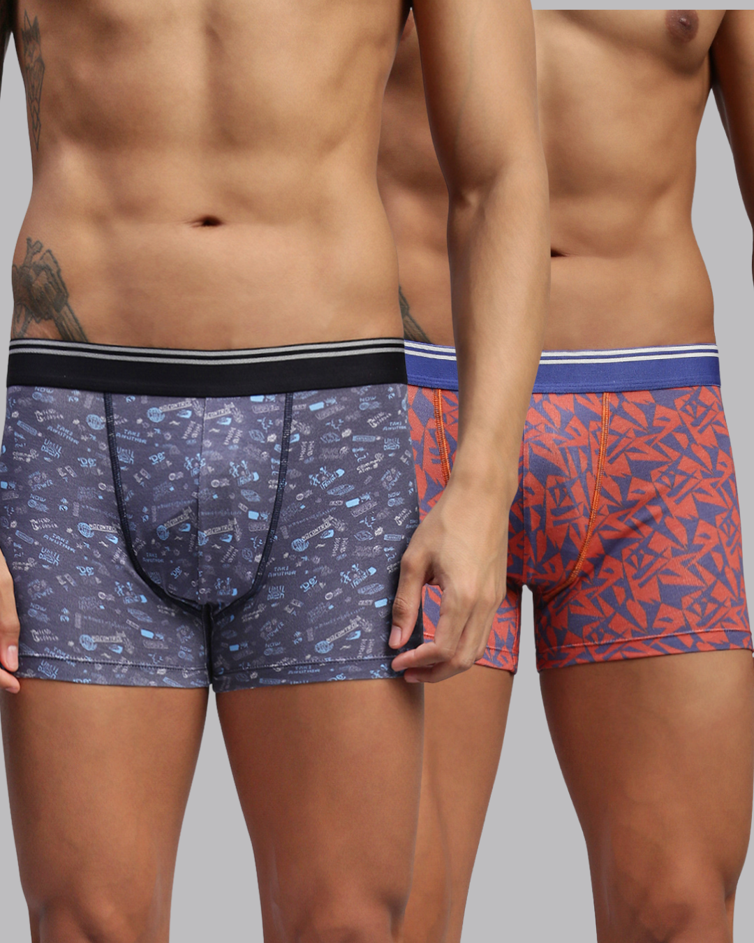 Men Pack of 2 Modal Printed Trunks