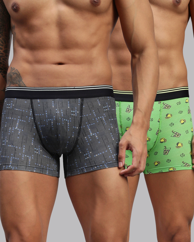 Men Pack of 2 Modal Printed Trunks