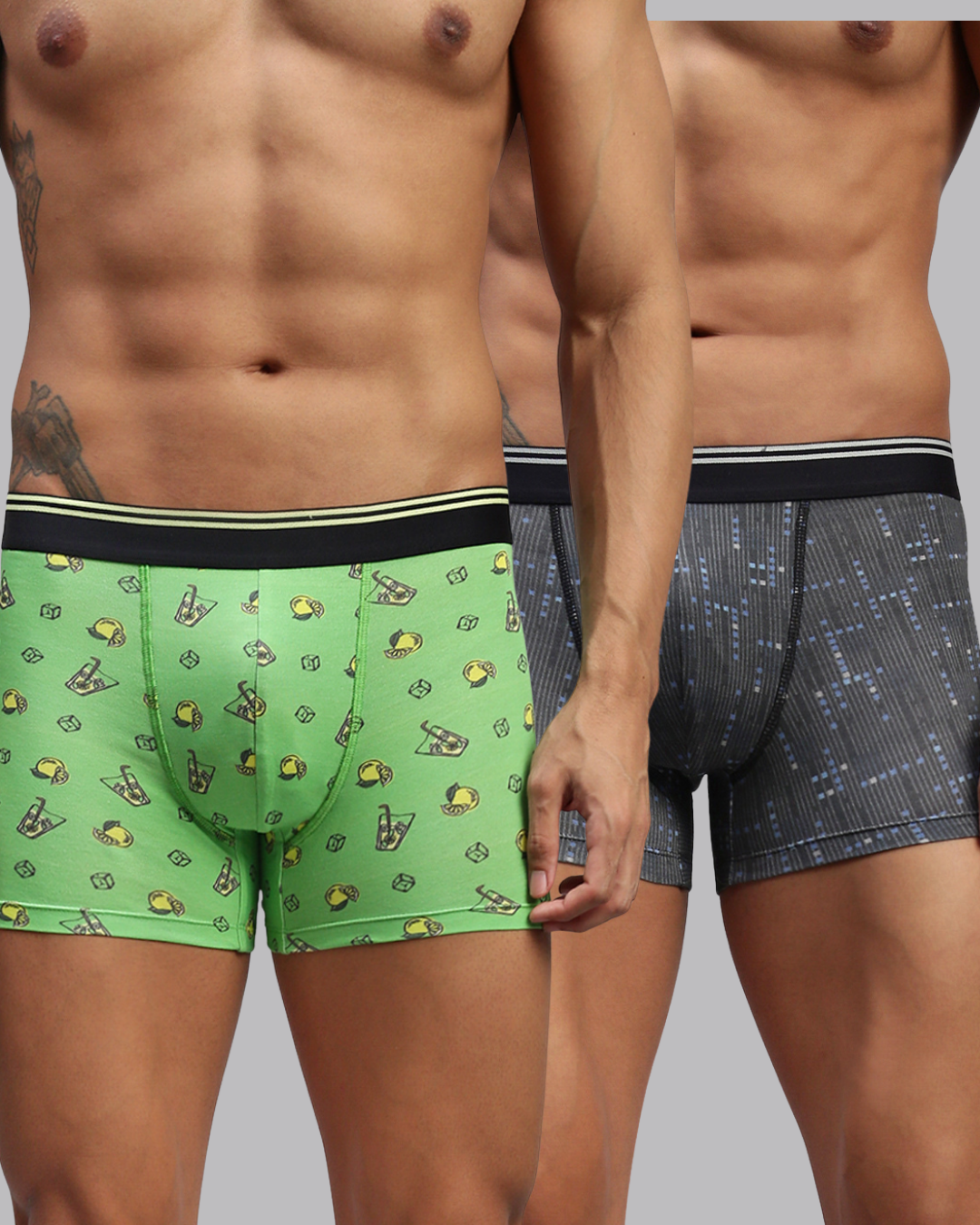 Men Pack of 2 Modal Printed Trunks