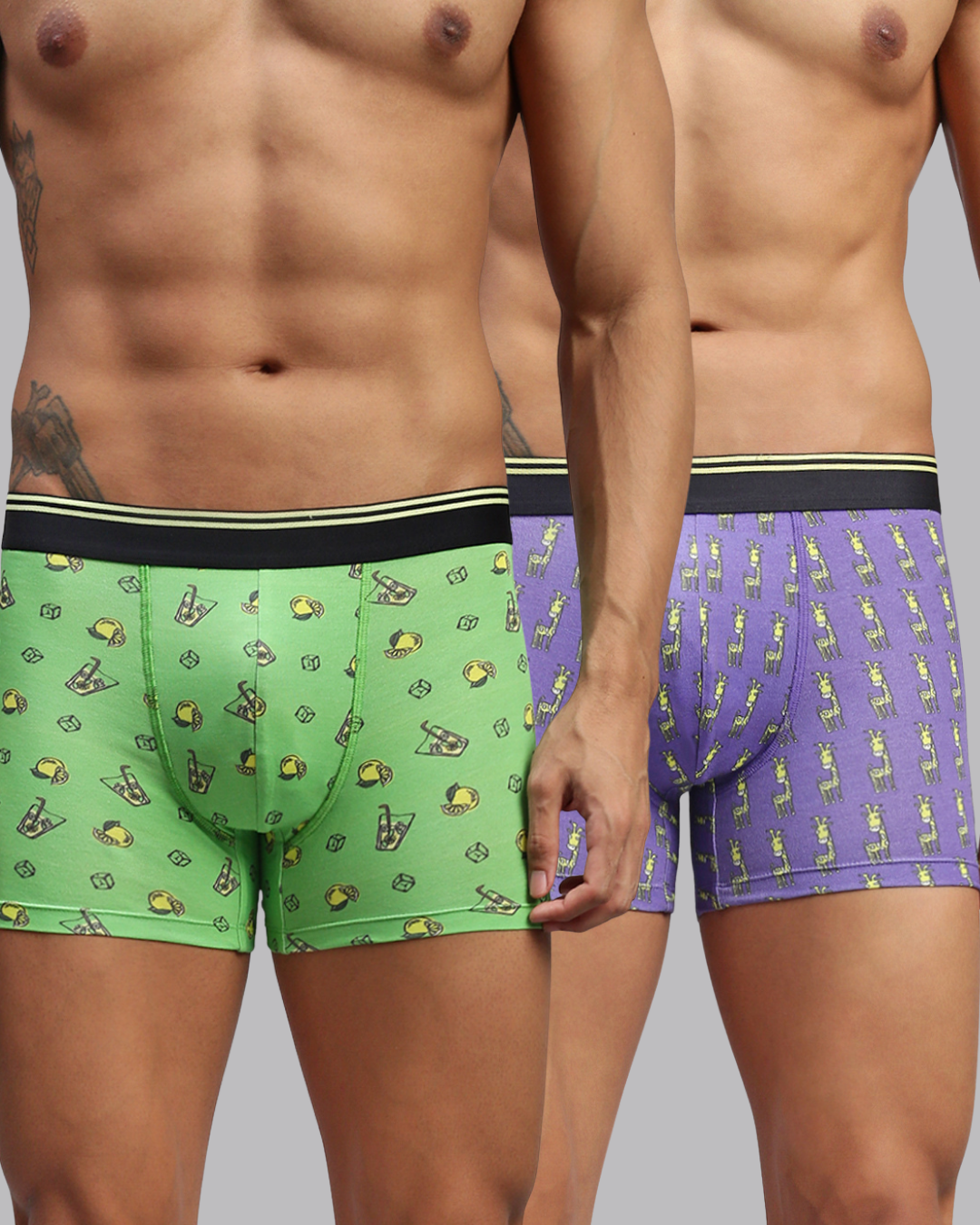 Men Pack of 2 Modal Printed Trunks
