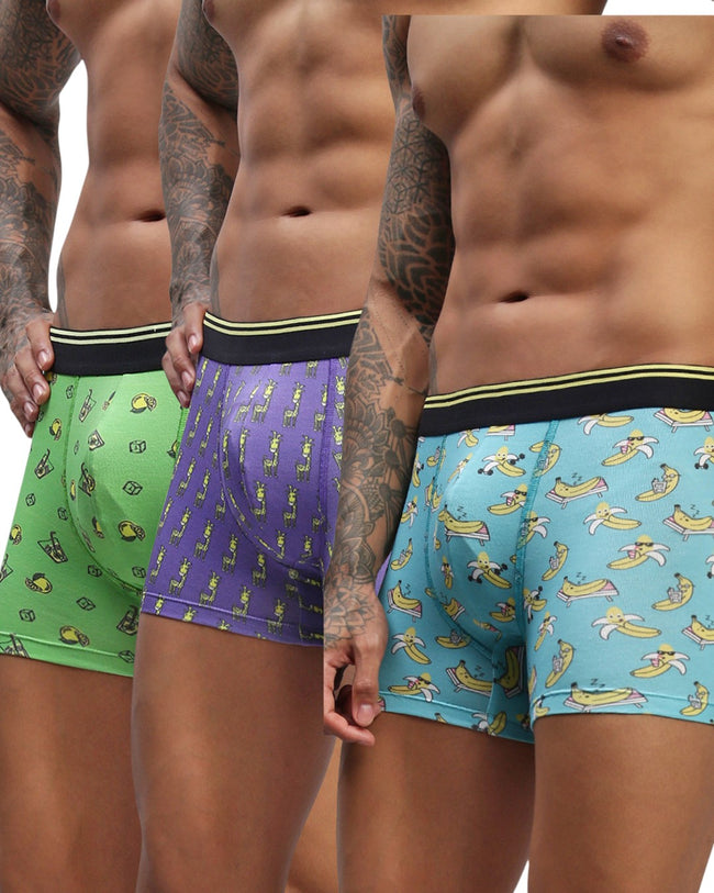 Men Pack of 3 men Modal Printed Trunks