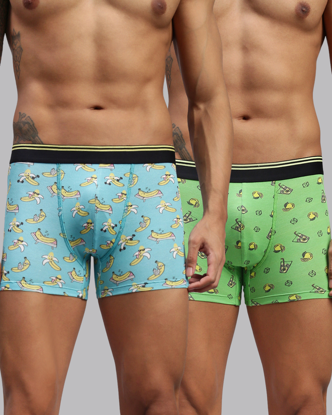 Men Pack of 2 Modal Printed Trunks