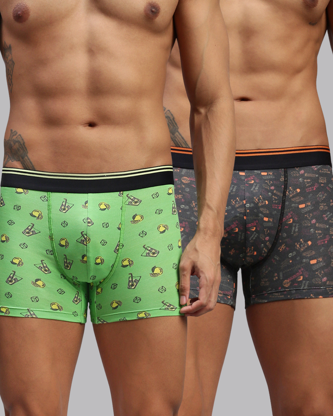 Men Pack of 2 Modal Printed Trunks