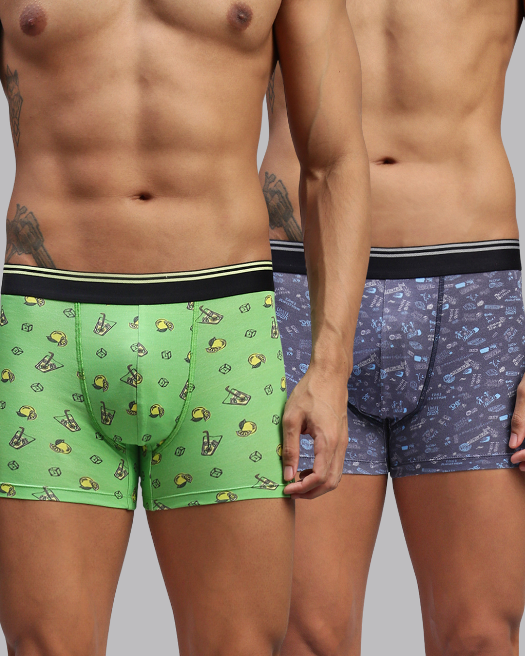 Men Pack of 2 Modal Printed Trunks