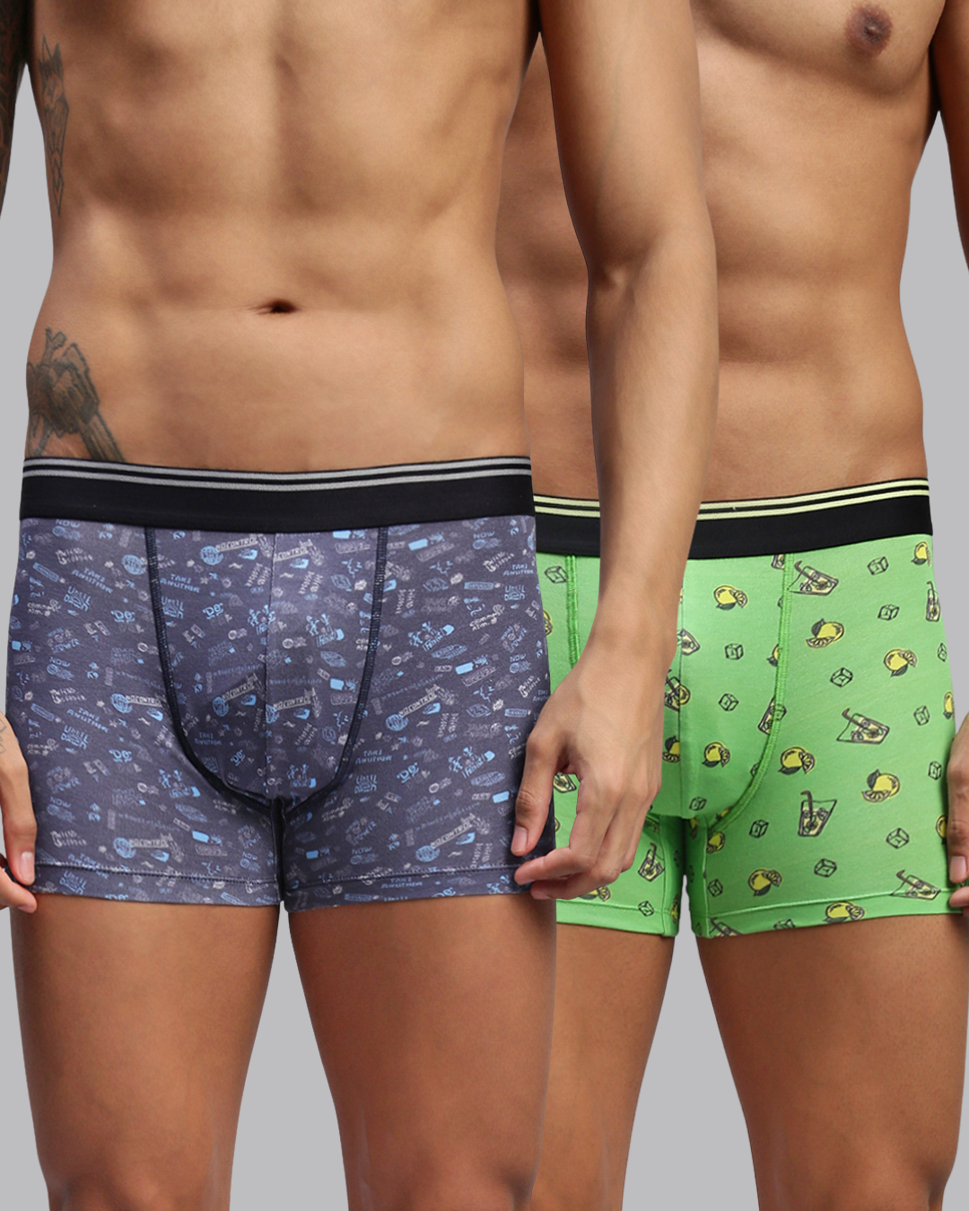 Men Pack of 2 Modal Printed Trunks