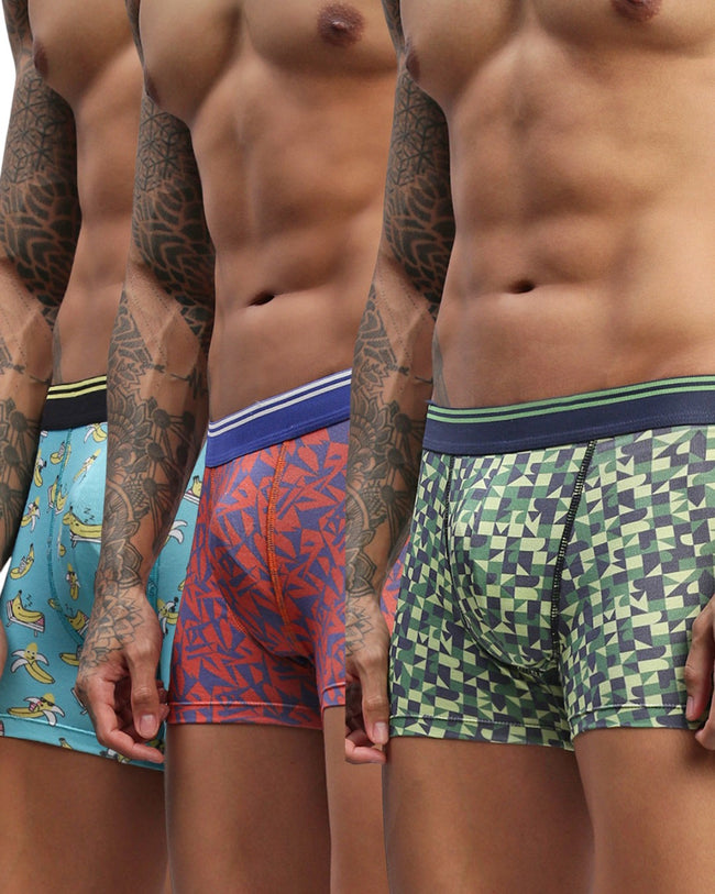 Men Pack of 3 men Modal Printed Trunks