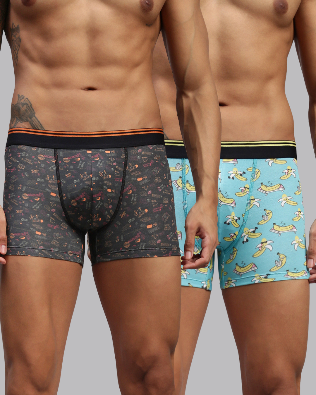 Men Pack of 2 Modal Printed Trunks