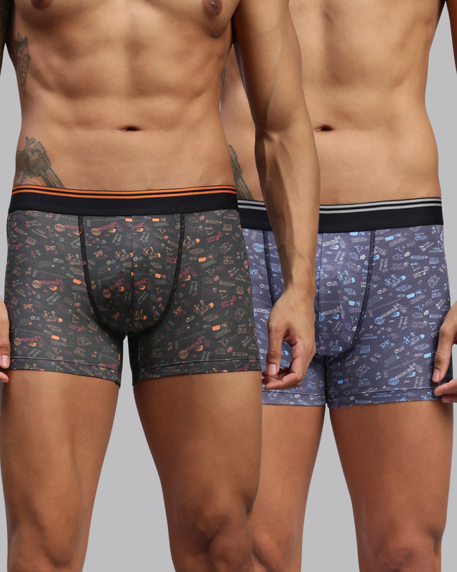 Men Pack of 2 Modal Printed Trunks