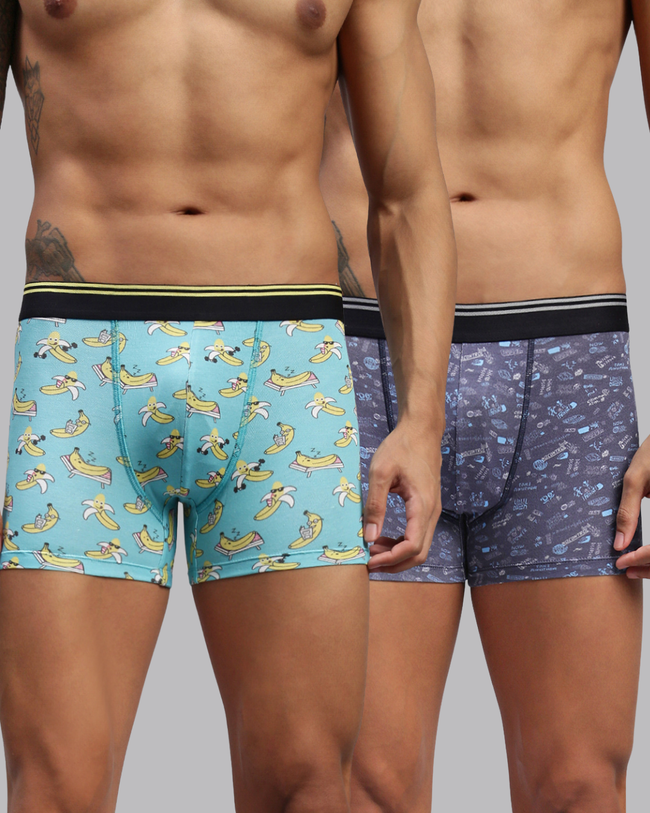 Men Pack of 2 Modal Printed Trunks