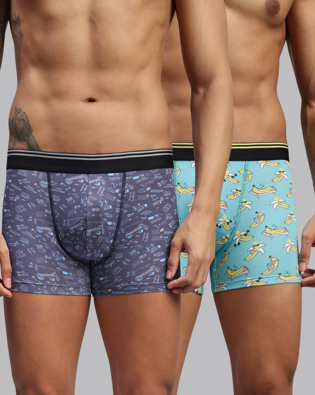 Men Pack of 2 Modal Printed Trunks