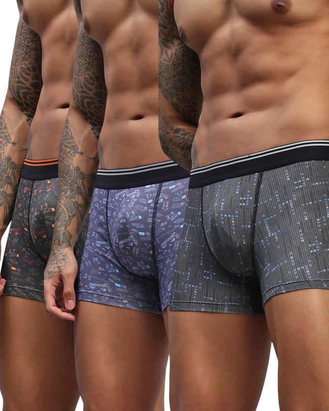 Men Pack of 3 men Modal Printed Trunks