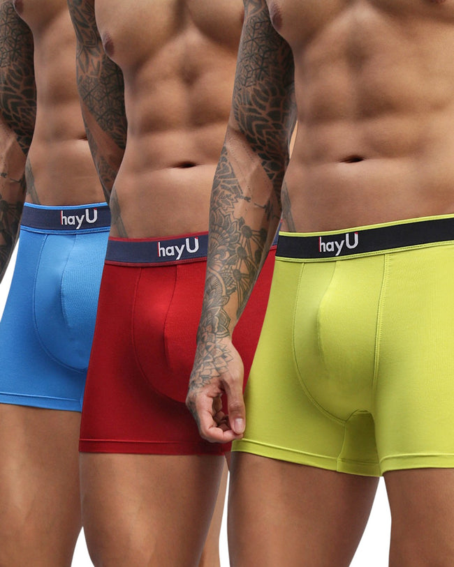 Men Pack of 3 Modal Solid Trunks
