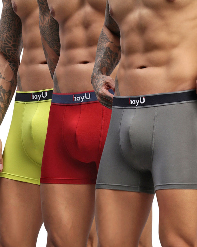 Men Pack of 3 Modal Solid Trunks