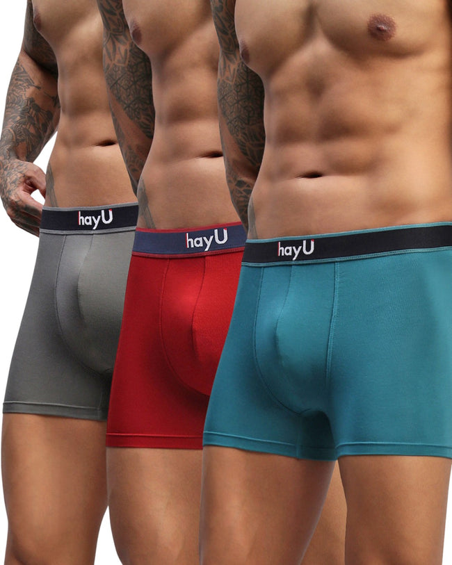 Men Pack of 3 Modal Solid Trunks