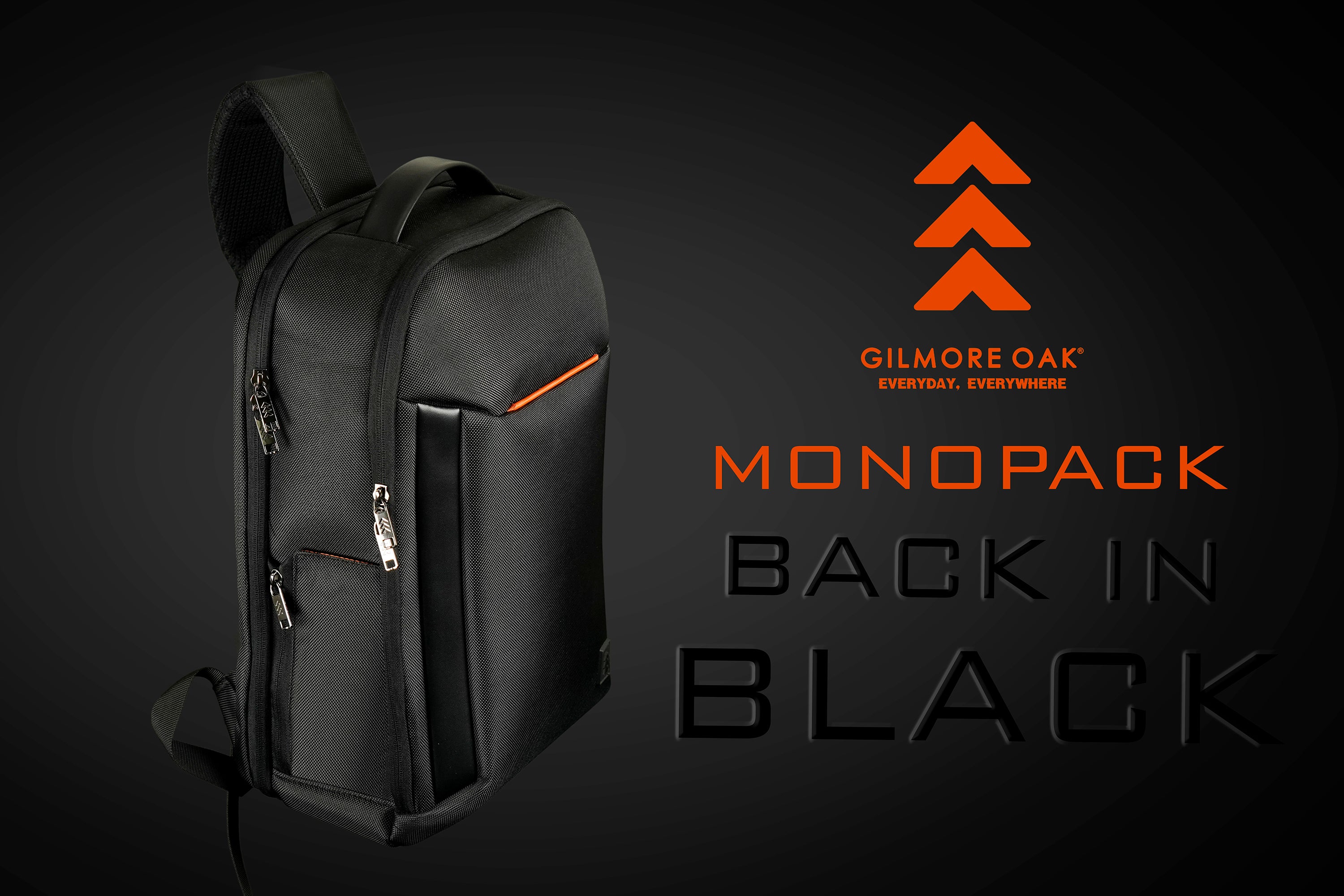 Black Monopack Medium 15.6 Inch Laptop Backpack