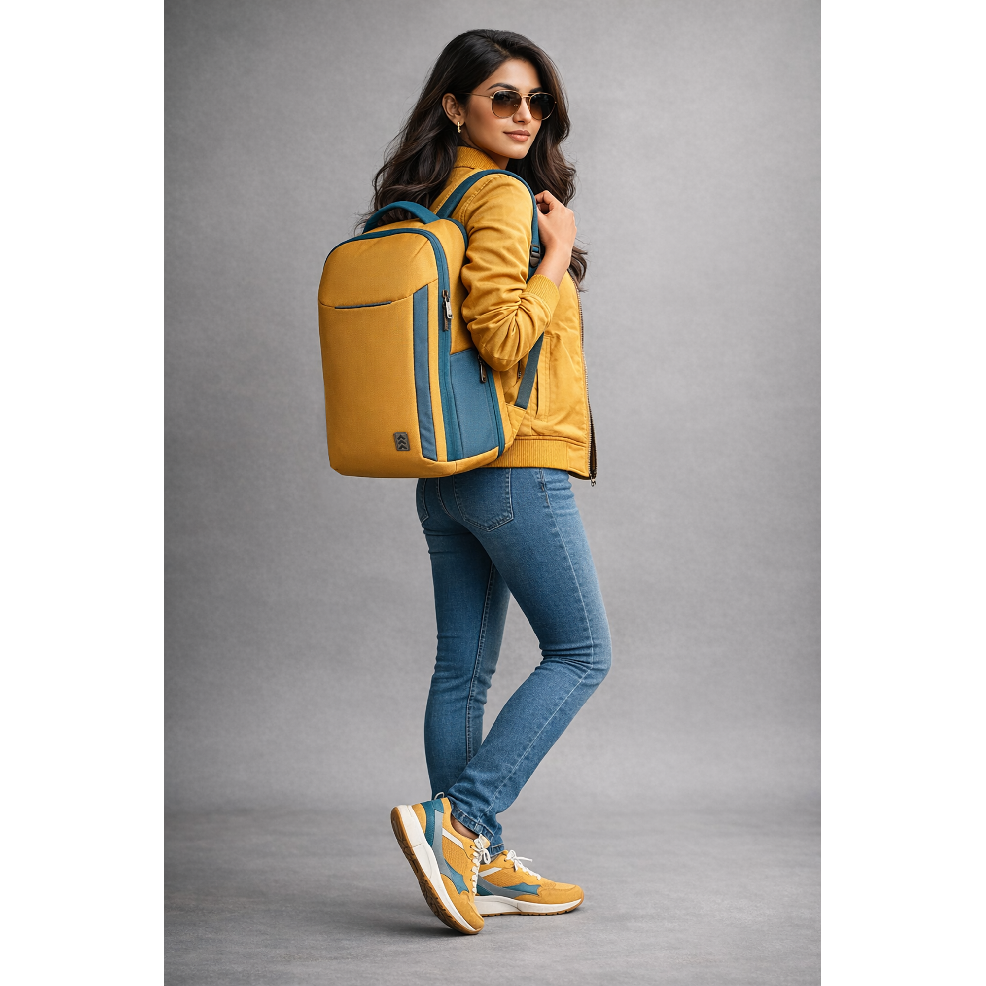 Yellow Monopack Medium 15.6 Inch Laptop Backpack