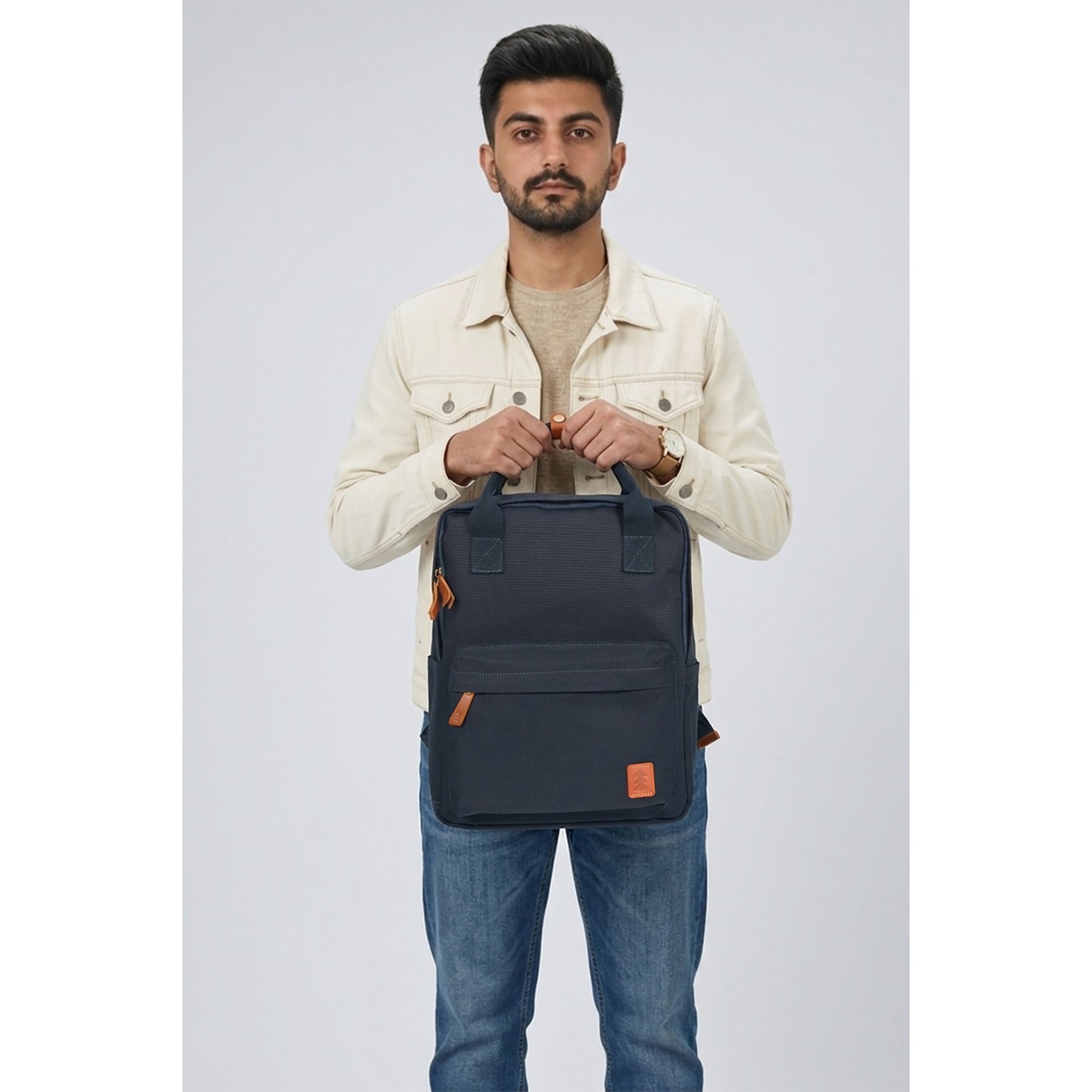 Blue Dustin Unisex Eco Friendly Canvas Backpack