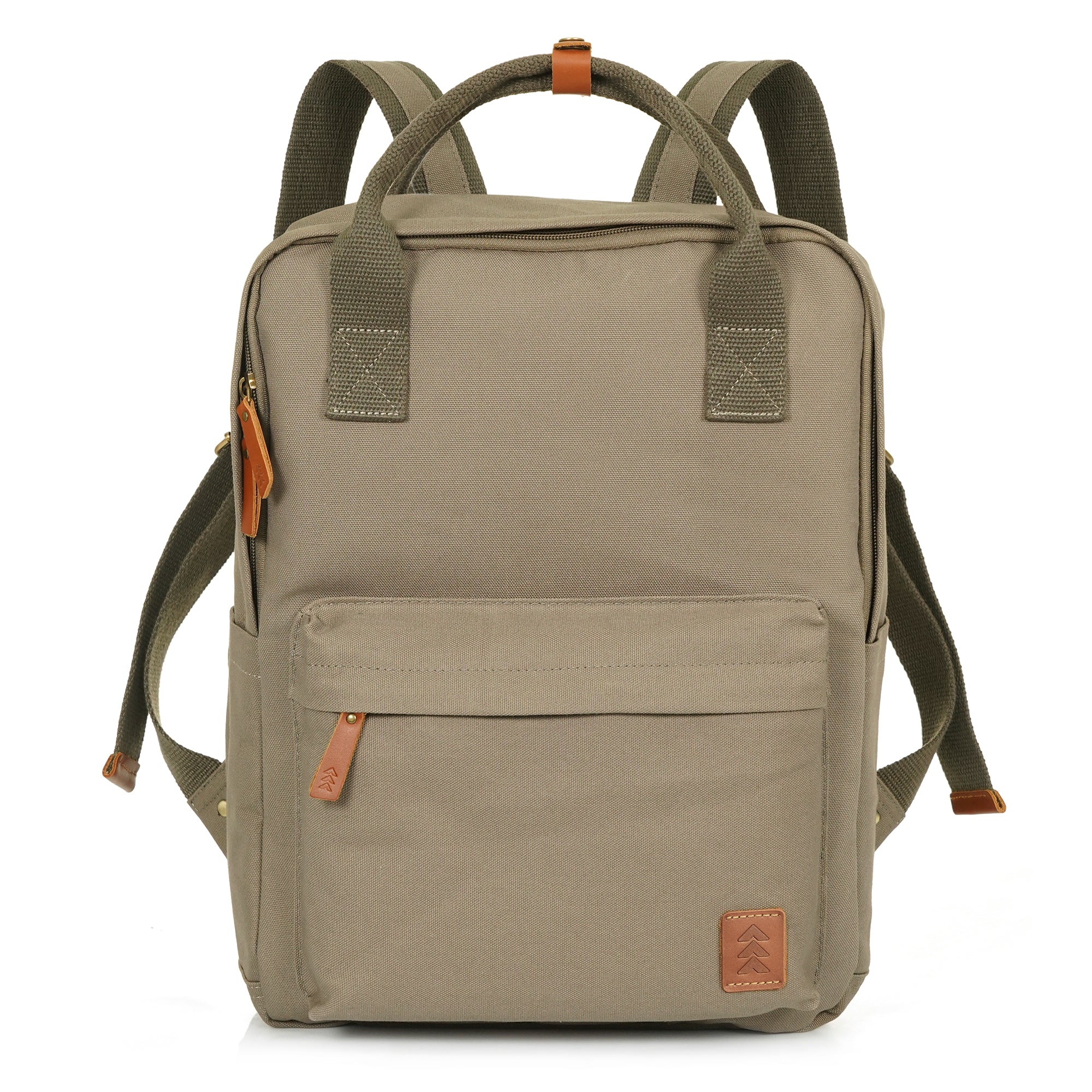 Green Dustin Unisex Eco Friendly Canvas Backpack