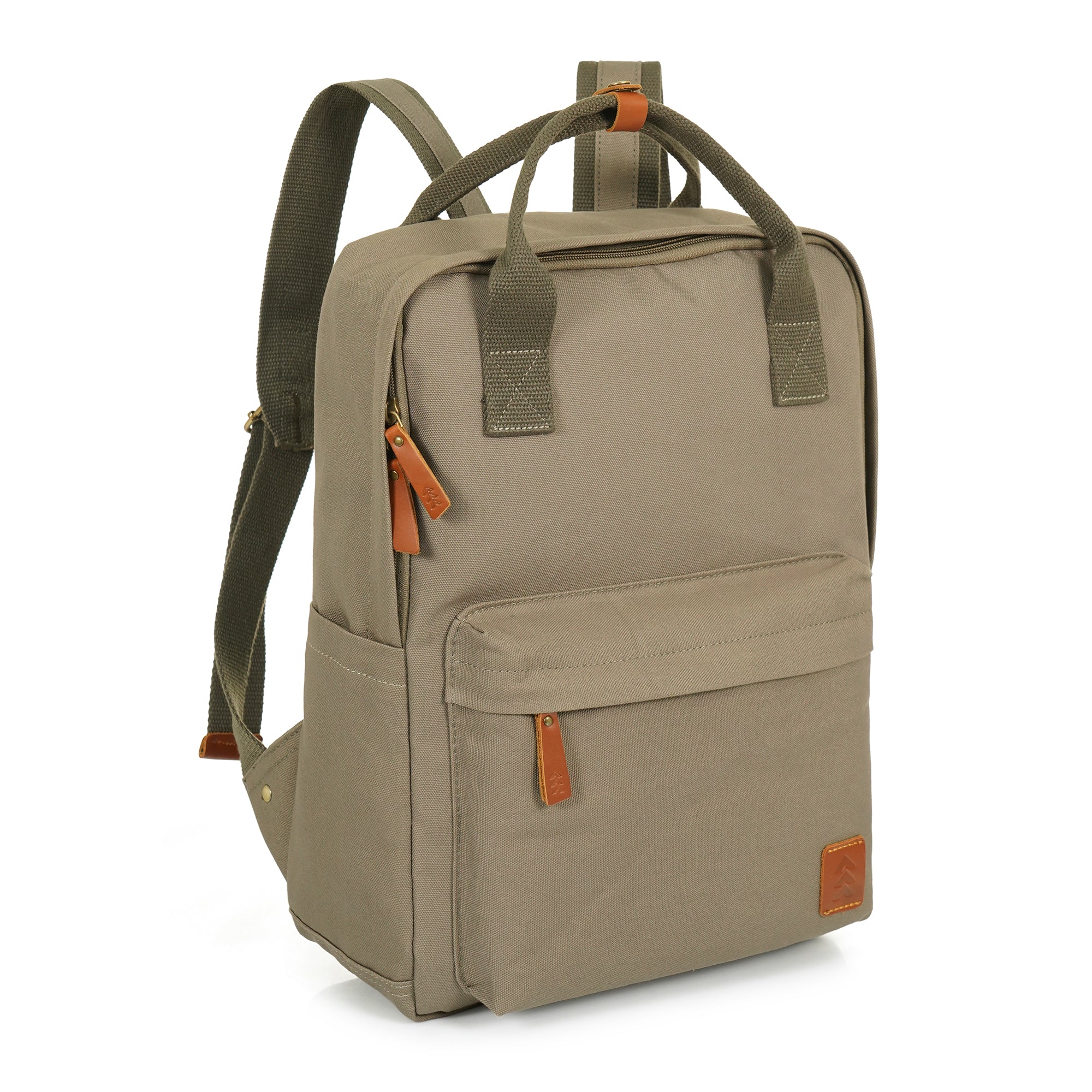 Green Dustin Unisex Eco Friendly Canvas Backpack