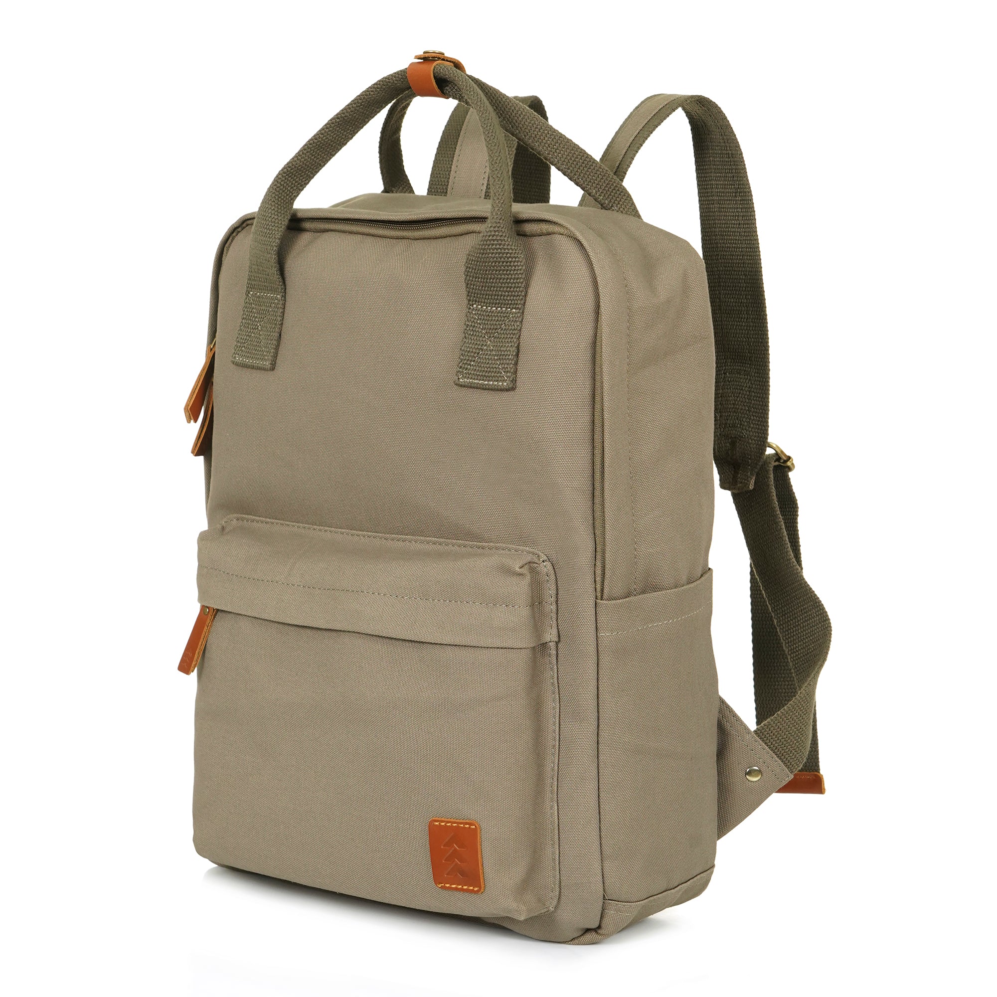 Green Dustin Unisex Eco Friendly Canvas Backpack