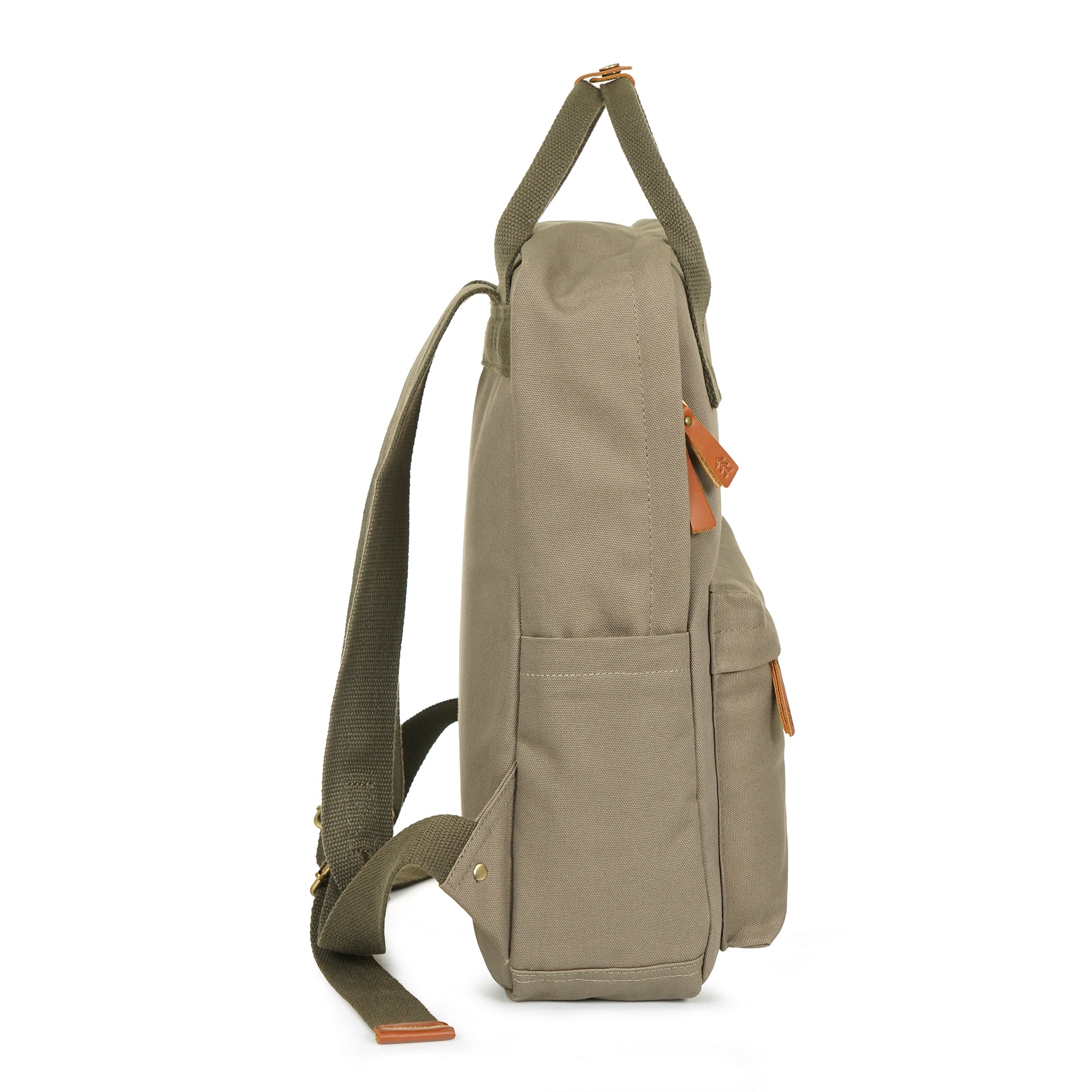 Green Dustin Unisex Eco Friendly Canvas Backpack