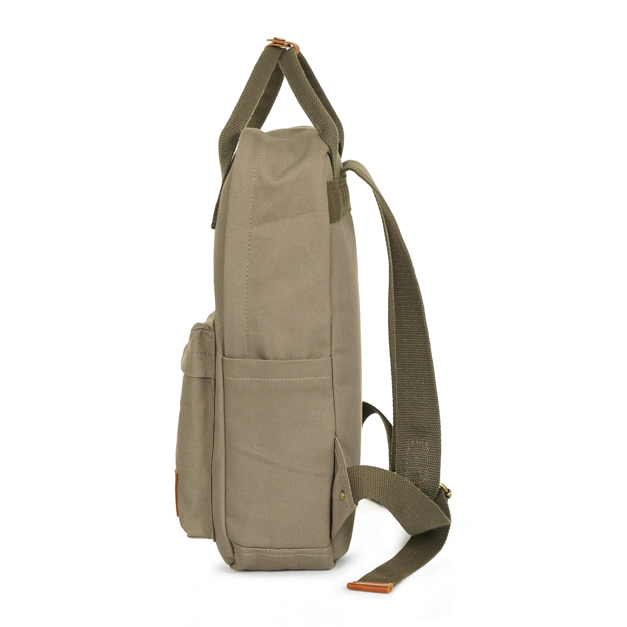 Green Dustin Unisex Eco Friendly Canvas Backpack