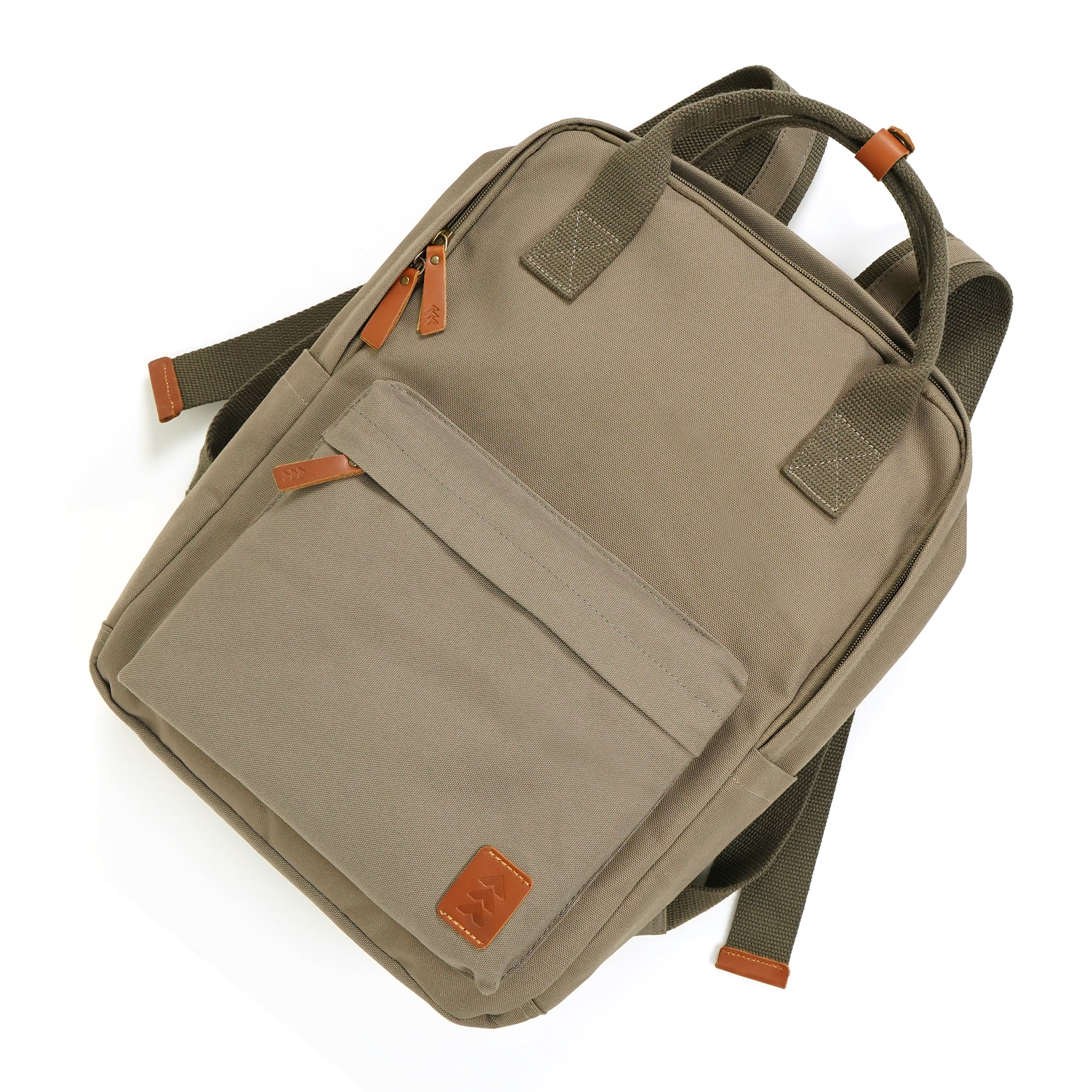 Green Dustin Unisex Eco Friendly Canvas Backpack
