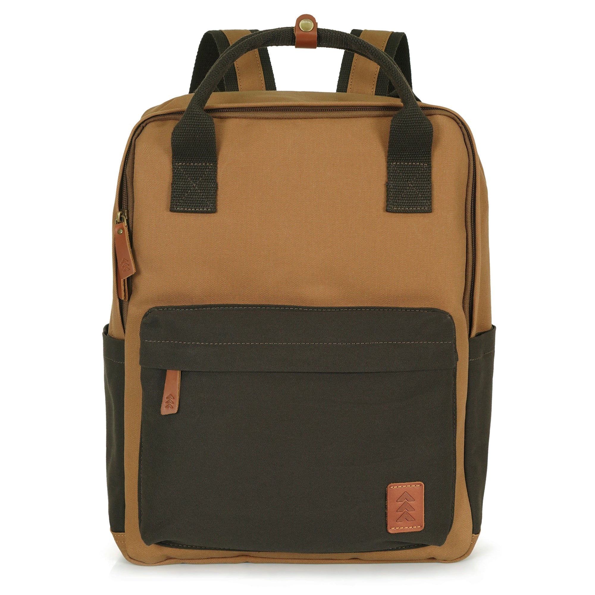 Brown Dustin Unisex Eco Friendly Canvas Backpack