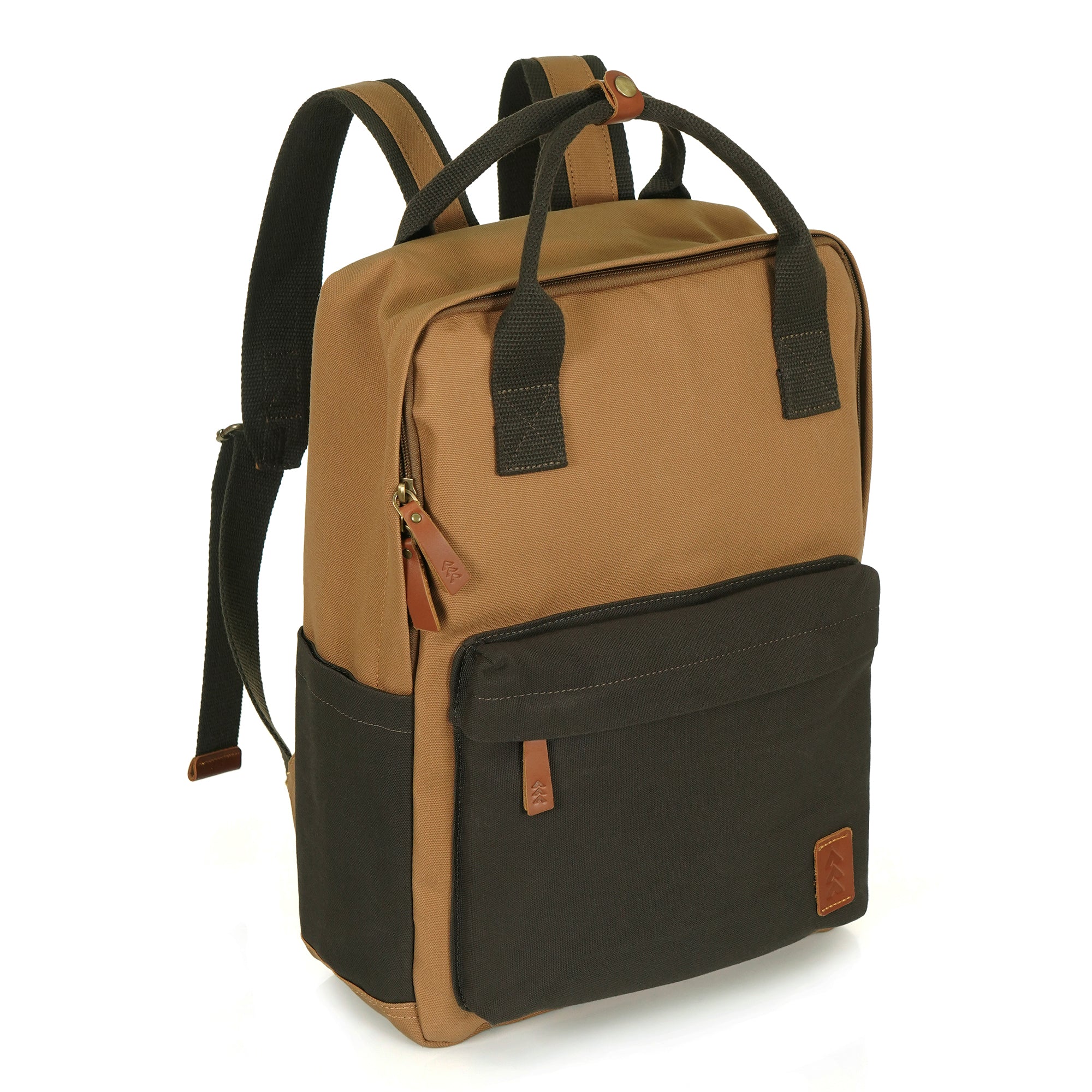 Brown Dustin Unisex Eco Friendly Canvas Backpack