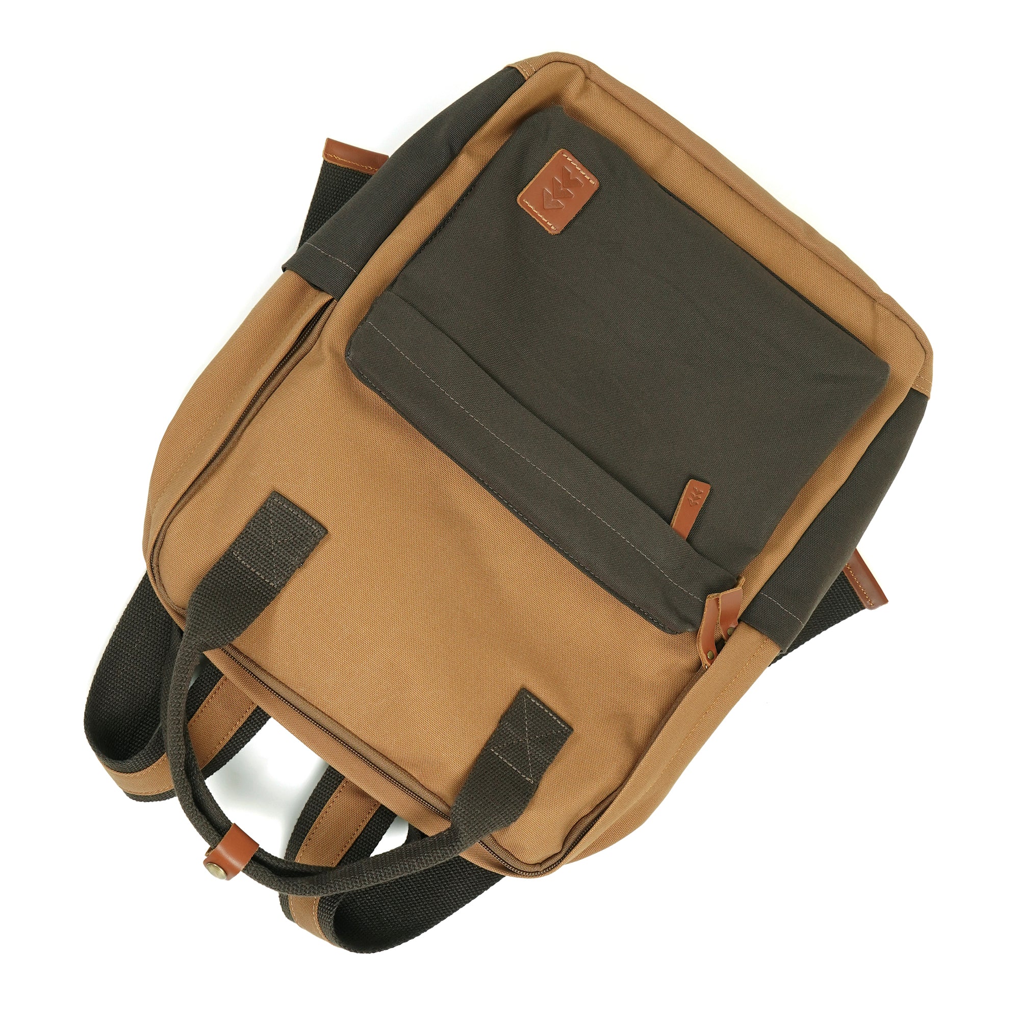 Brown Dustin Unisex Eco Friendly Canvas Backpack