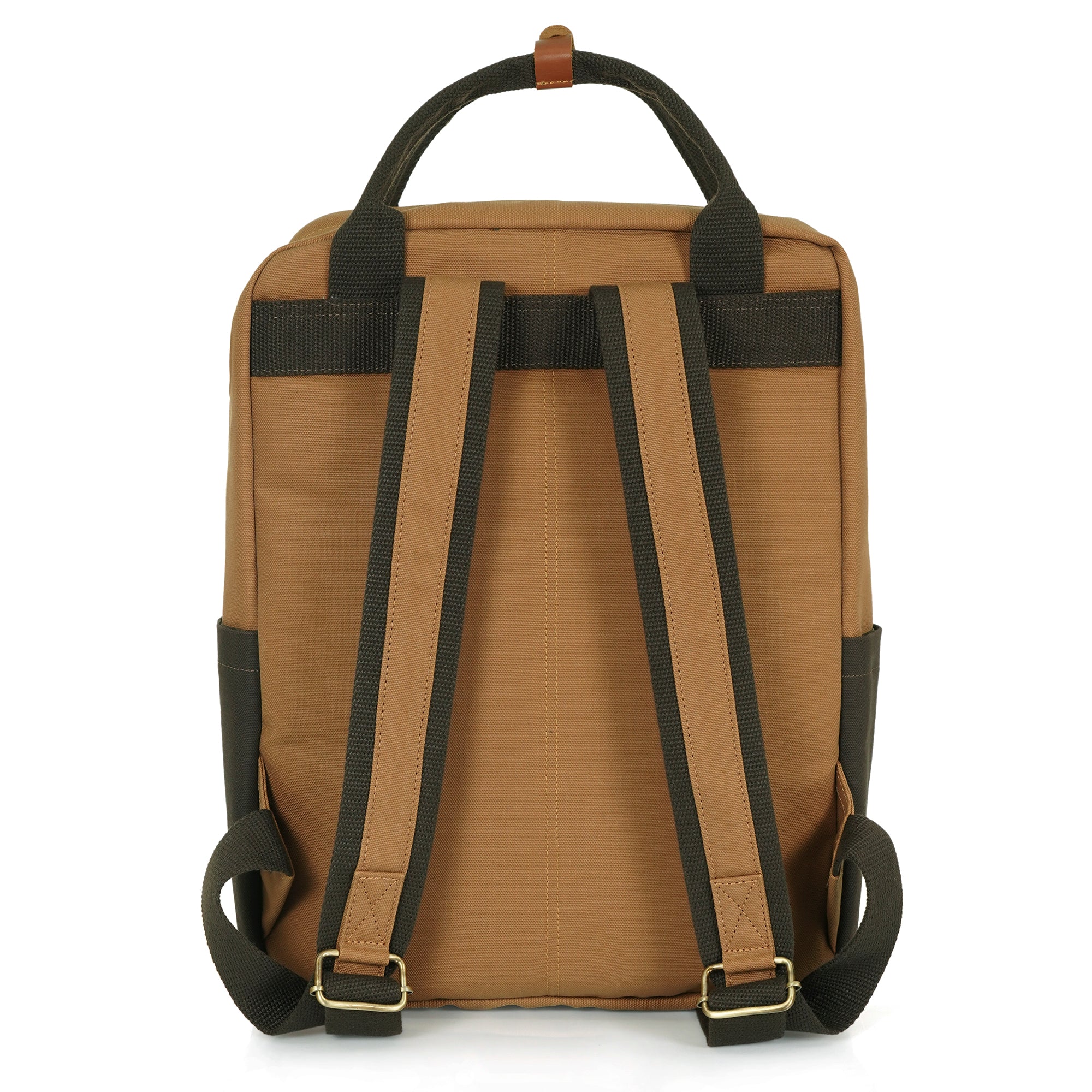 Brown Dustin Unisex Eco Friendly Canvas Backpack