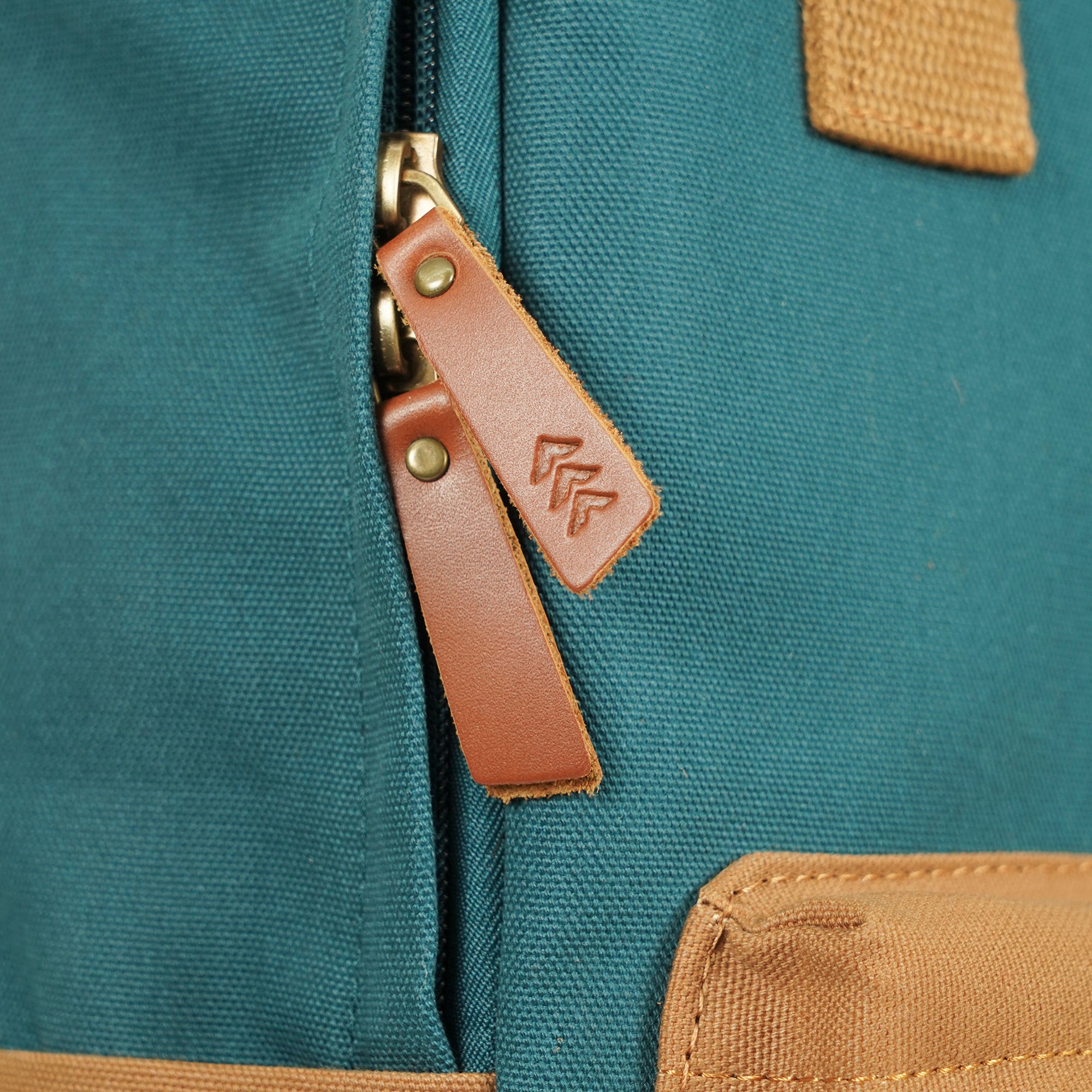 Teal Dustin Unisex Eco Friendly Canvas Backpack