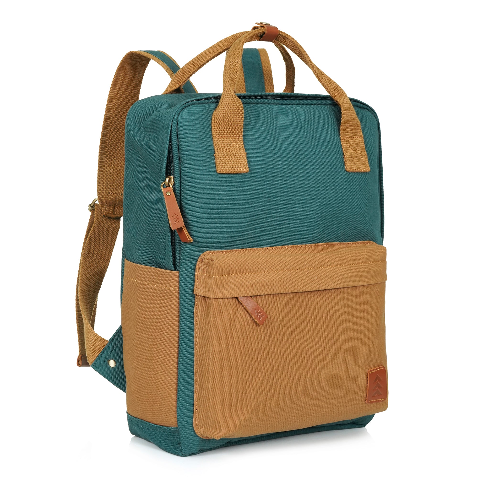 Teal Dustin Unisex Eco Friendly Canvas Backpack