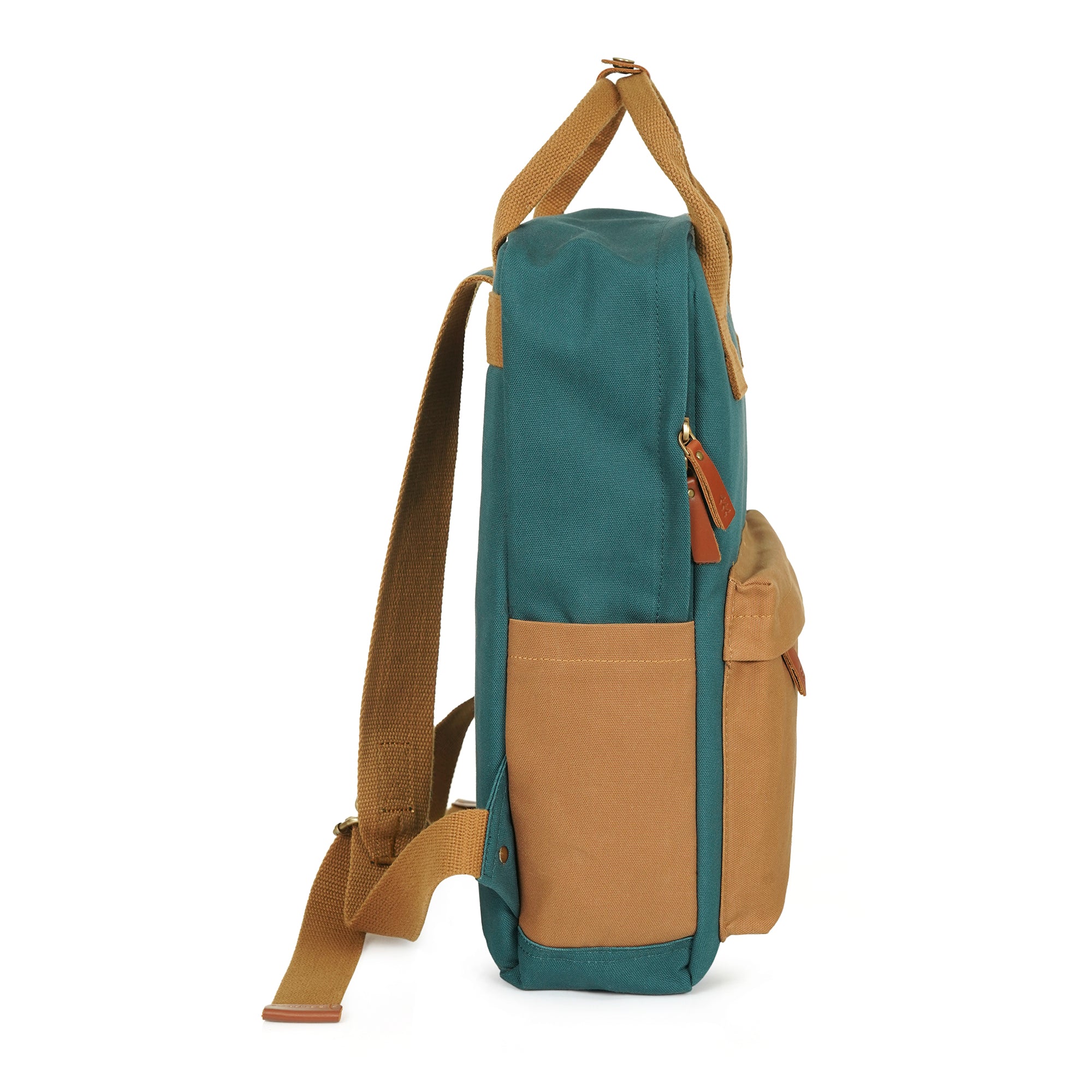 Teal Dustin Unisex Eco Friendly Canvas Backpack