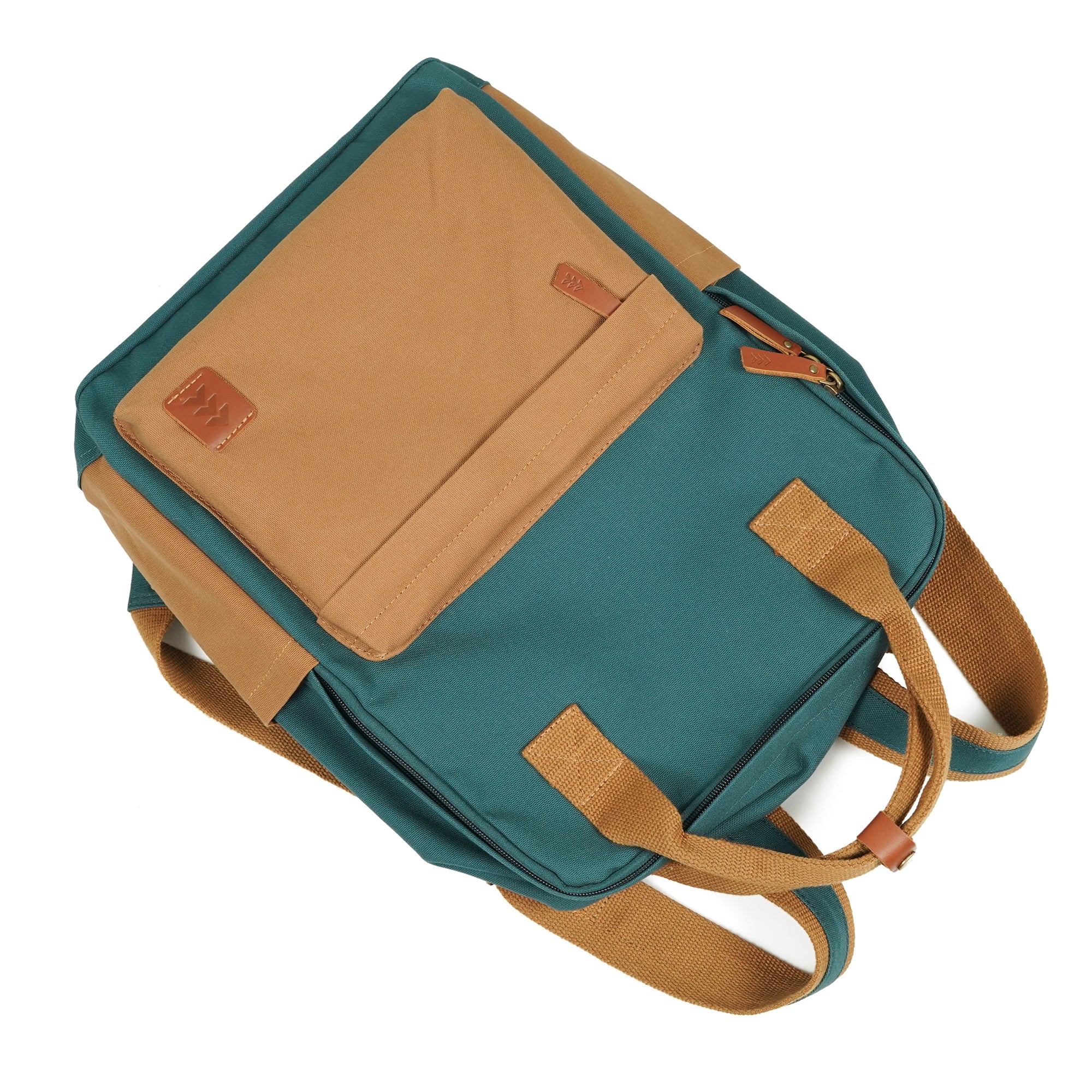 Teal Dustin Unisex Eco Friendly Canvas Backpack