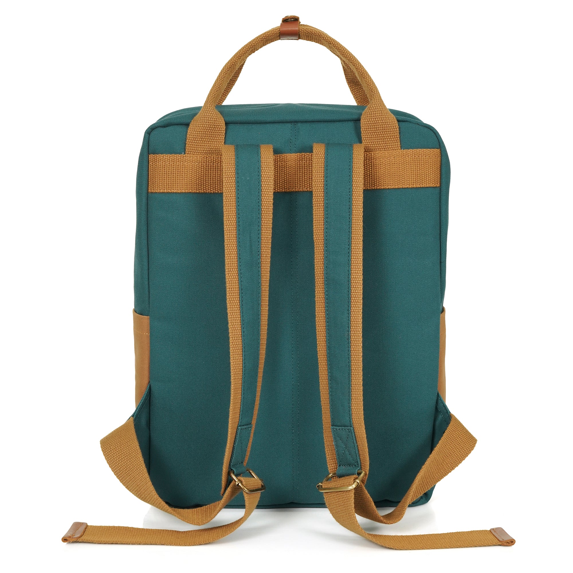 Teal Dustin Unisex Eco Friendly Canvas Backpack
