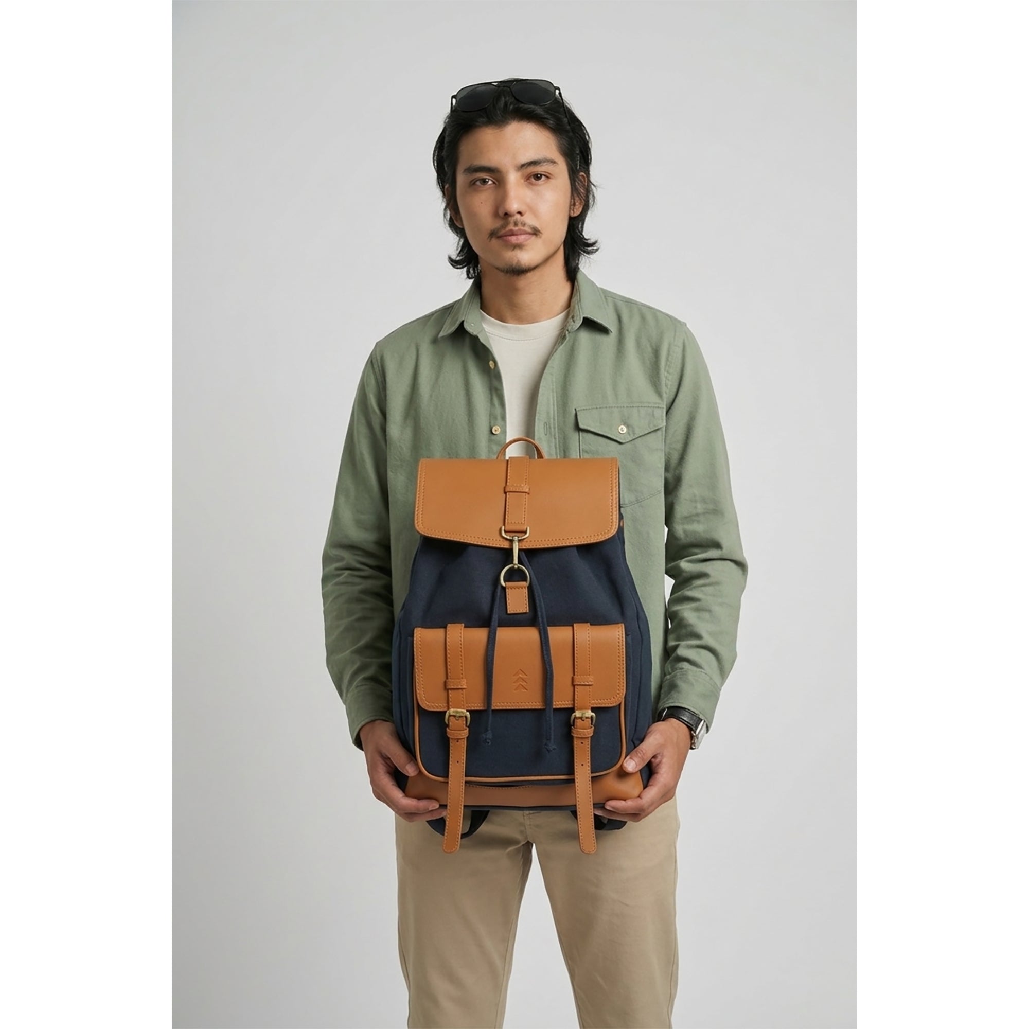 Blue Jimmy Unisex Eco Friendly Canvas Backpack