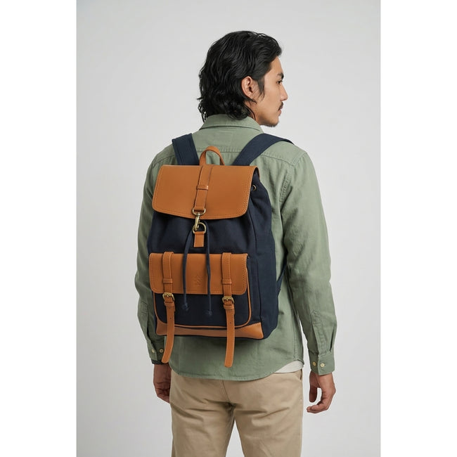 Blue Jimmy Unisex Eco Friendly Canvas Backpack