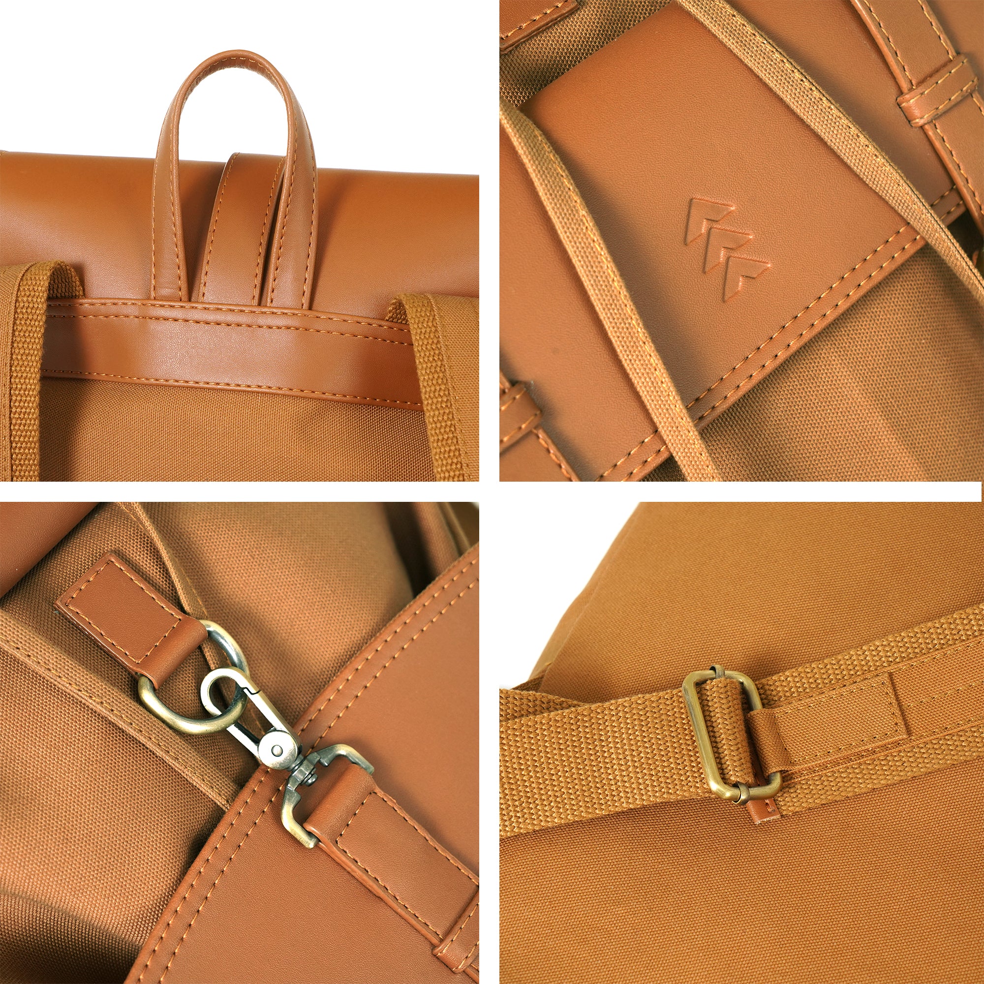 Beige Jimmy Unisex Eco Friendly Canvas Backpack