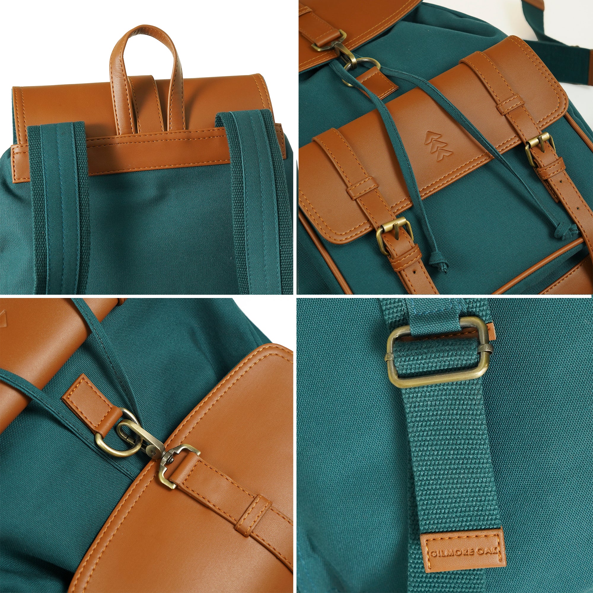 Teal Jimmy Unisex Eco Friendly Canvas Backpack