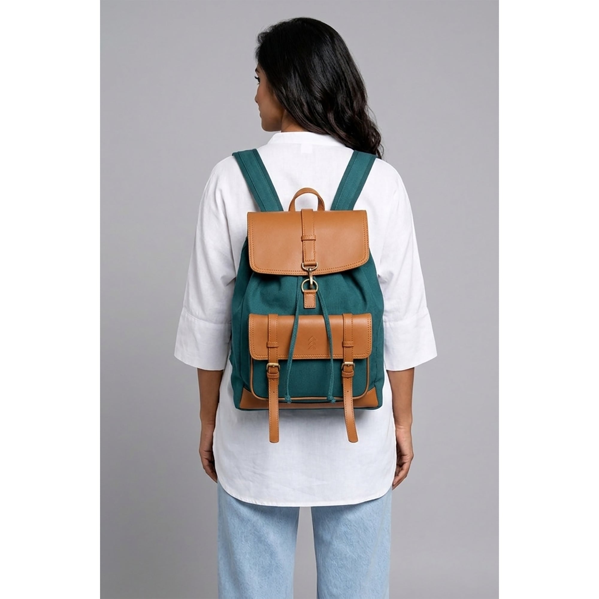 Teal Jimmy Unisex Eco Friendly Canvas Backpack
