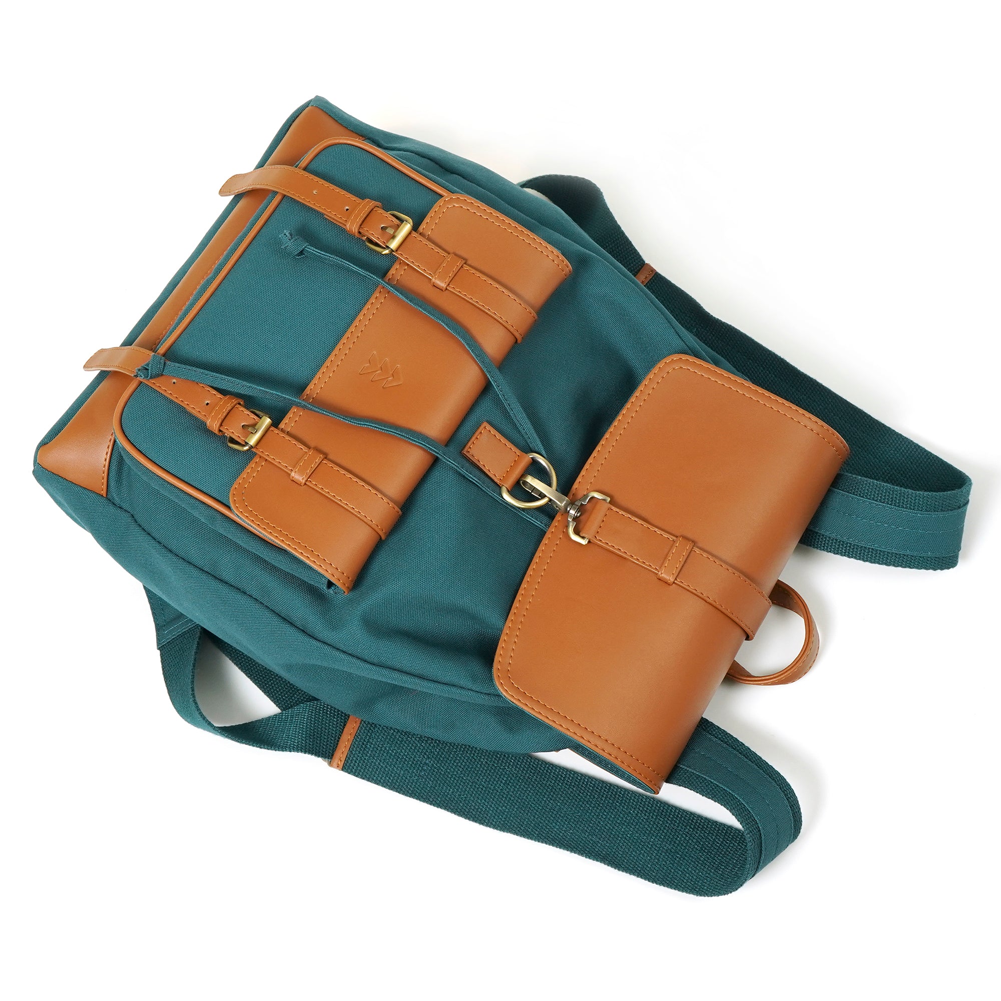 Teal Jimmy Unisex Eco Friendly Canvas Backpack