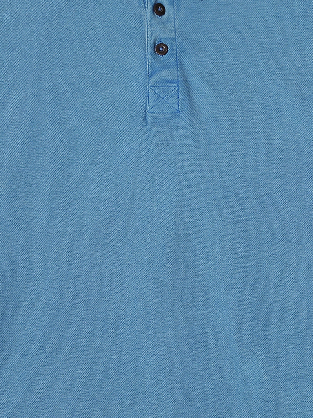 Men Drop Shoulder Oversize Polo Blue T-Shirt