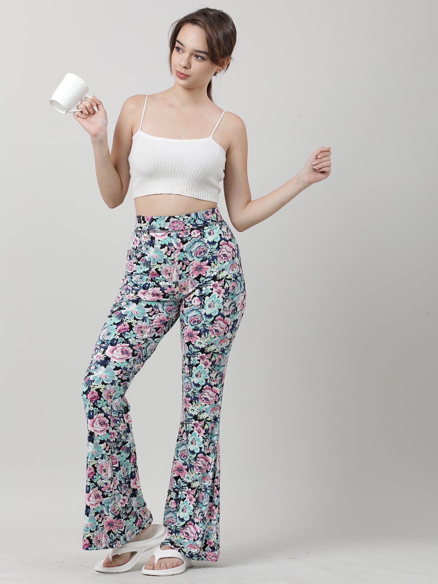 Women Floral Print Lounge Pants