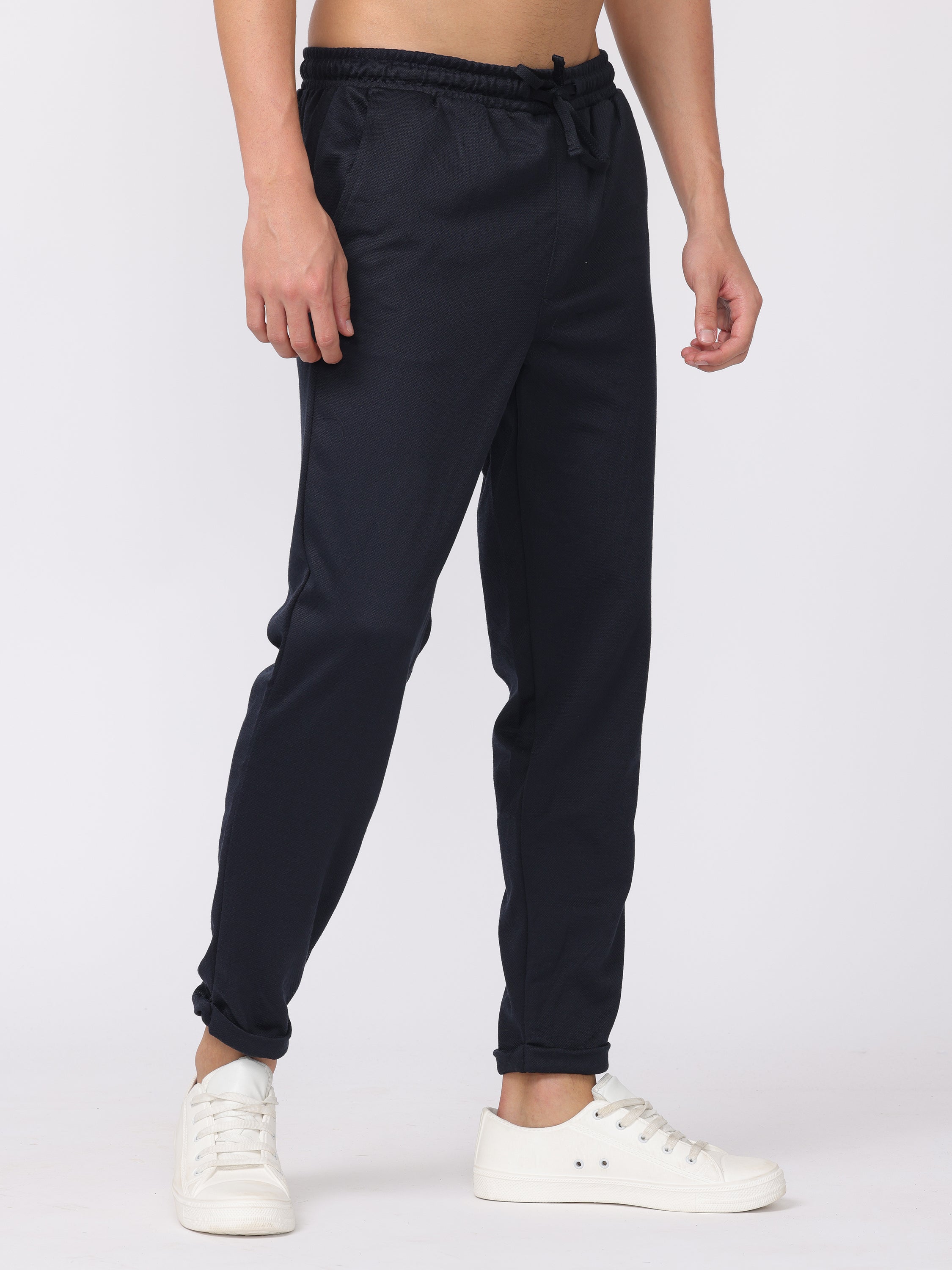 Men Navy Comfort Fit Joggers