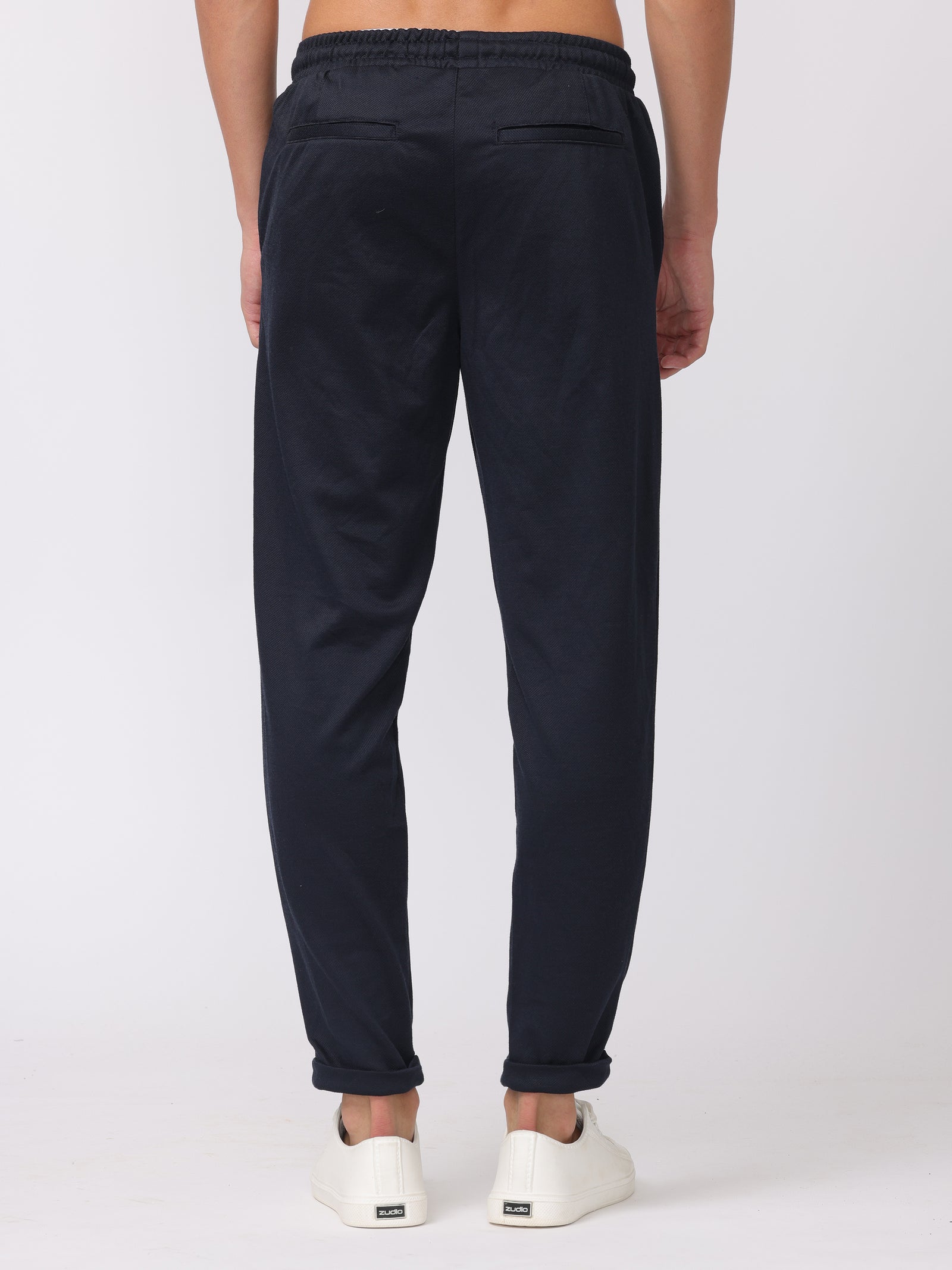 Men Navy Comfort Fit Joggers