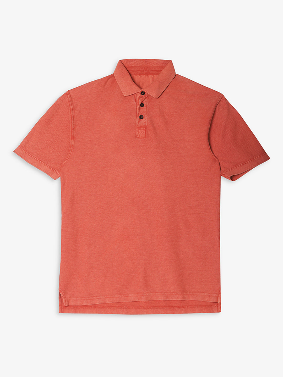 Men Coral Drop Shoulder Oversize Polo T-Shirt