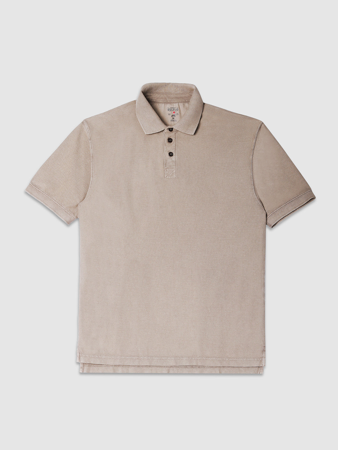 Men Khaki Drop Shoulder Oversize Polo T-Shirt