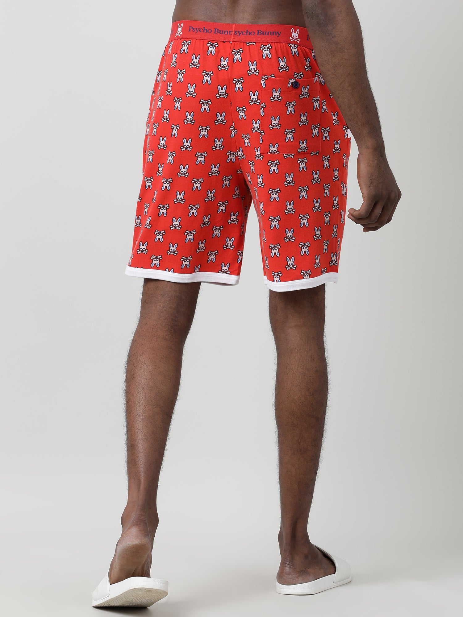 Orange Cotton Knee Length Shorts