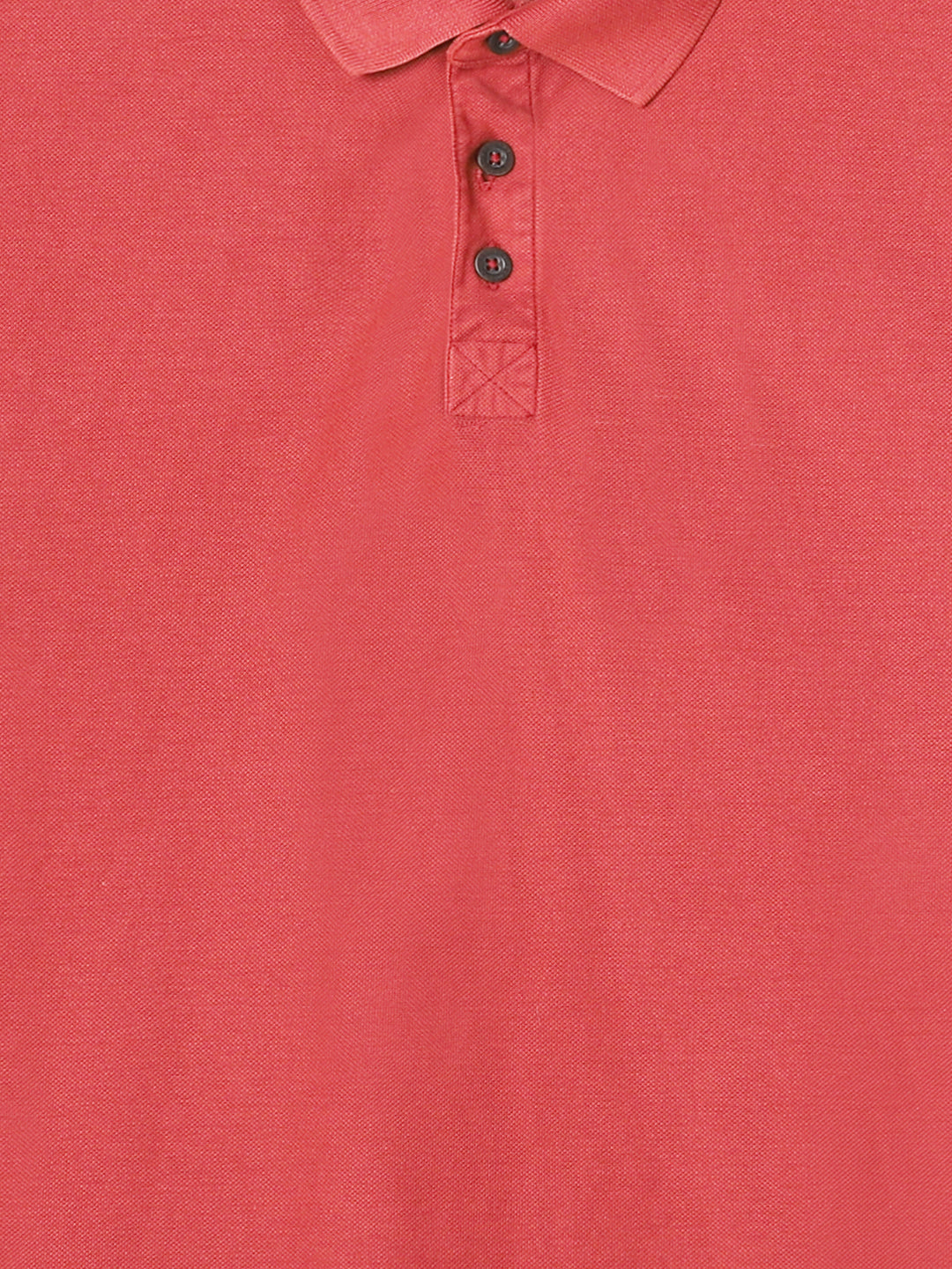 Men Bright Red Drop Shoulder Oversize Polo T-Shirt